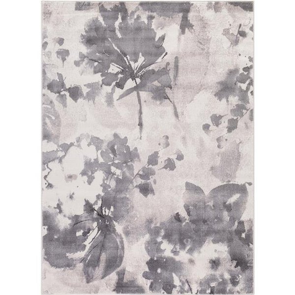 Concord Global Trading Concord Global 46025 5 ft. 3 in. x 7 ft. 7 in. Lara Watercolor Flower - Ivory 46025